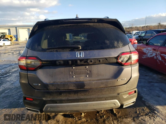 2023 Honda Pilot Elite with VIN 5FNYG1H85PB021288, listed as a Copart auction lot 43632365 with 19,736 mi miles and Salvage Title. Bid and sale history available at carsss.com. Image 6.