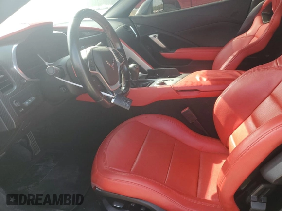 2017 Chevrolet Corvette Z06 2LZ with VIN 1G1YR2D61H5600116, listed as a Copart auction lot 76801114 with 68,965 mi miles and Salvage Title. Bid and sale history available at carsss.com. Image 7.