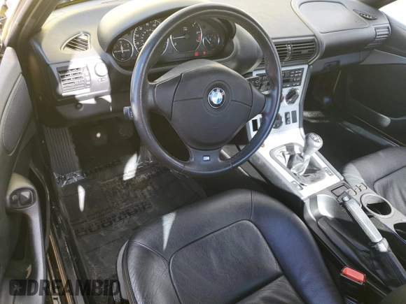 2000 BMW Z3 2.8 with VIN 4USCH3343YLF43629, listed as a Copart auction lot 88303095 with 44,020 mi miles and Salvage title. Bid and sale history available at DreamBid. Image 8.