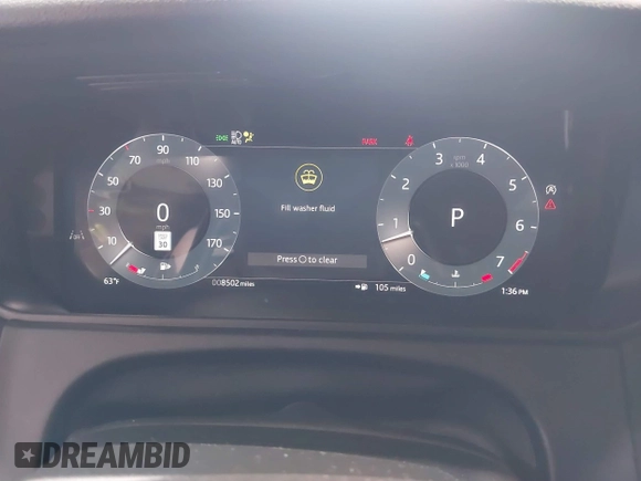 2025 Land Rover Range Rover Velar S с VIN SALYJ2EX0SA399919, выставлен на аукционе IAAI как лот 41798926 с пробегом 8 502 миль миль и . История ставок и продаж доступна на DreamBid. Изображение 7.