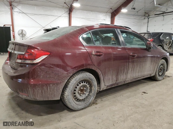 2015 Honda Civic Sedan LX with VIN 19XFB2F5XFE093659, listed as a Copart auction lot 46832235 with 111,587 mi miles and Salvage Title. Bid and sale history available at carsss.com. Image 3.