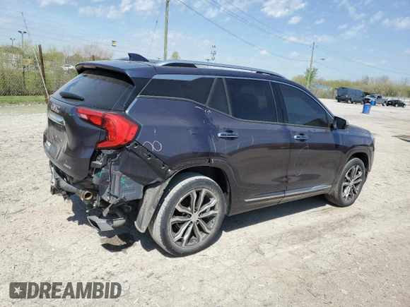 2019 GMC Terrain Denali with VIN 3GKALXEX9KL295684, listed as a Copart auction lot 53976375 with 92,706 mi miles and Salvage title. Bid and sale history available at DreamBid. Image 3.