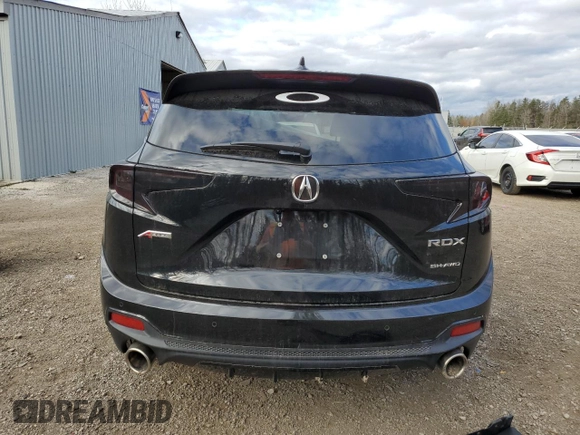 2023 Acura RDX w/A-Spec Package with VIN 5J8TC2H66PL802572, listed as a Copart auction lot 78595754 with Not provided miles and Salvage title. Bid and sale history available at DreamBid. Image 6.