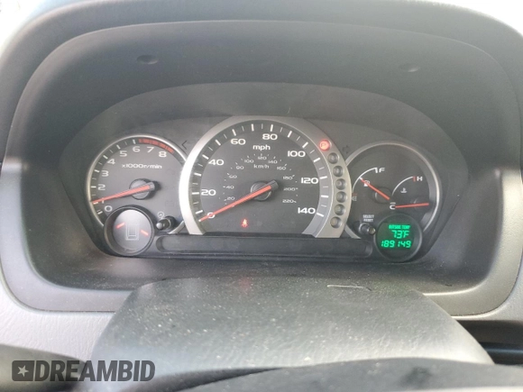 2005 Honda Pilot EX with VIN 5FNYF18425B040815, listed as a Copart auction lot 85484094 with 189,149 mi miles and Salvage Title. Bid and sale history available at DreamBid. Image 9.