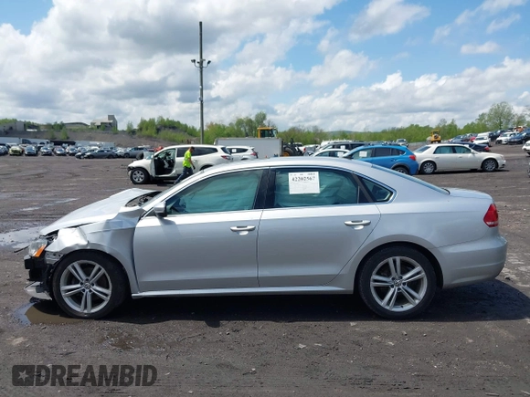 2014 Volkswagen Passat SE with VIN 1VWBT7A32EC070023, listed as a IAAI auction lot 42202567 with 116,438 mi miles and . Bid and sale history available at DreamBid. Image 14.