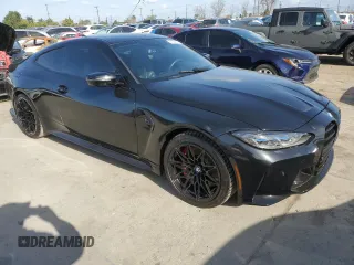 2022 BMW M4 Competition xDrive with VIN WBS43AZ01NCH67522, listed as a Copart auction lot 51634765 with 18,142 mi miles and Salvage Title. Bid and sale history available at carsss.com. Image 4.