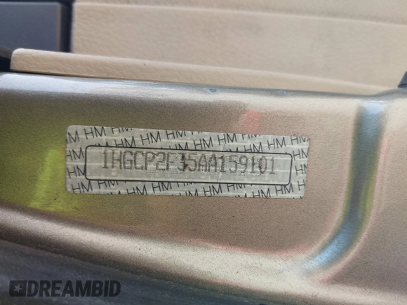 2010 Honda Accord LX with VIN 1HGCP2F35AA159101, listed as a IAAI auction lot 42570862 with 175,378 mi miles and . Bid and sale history available at DreamBid. Image 9.