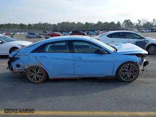 2023 Hyundai Elantra N with VIN KMHLW4AK0PU010254, listed as a IAAI auction lot 41496449 with 14,931 mi miles. Bid and sale history available at carsss.com. Image 14.