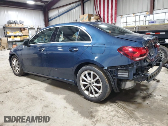2020 Mercedes-Benz A 220 with VIN W1K3G4FB5LW046584, listed as a Copart auction lot 85710734 with 35,590 mi miles and Salvage Title. Bid and sale history available at DreamBid. Image 2.