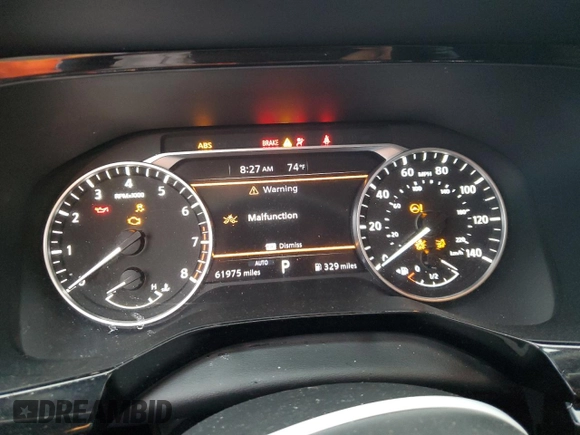 2022 Nissan Pathfinder SV with VIN 5N1DR3BC2NC247957, listed as a Copart auction lot 55448455 with 61,975 mi miles and Salvage title. Bid and sale history available at DreamBid. Image 9.