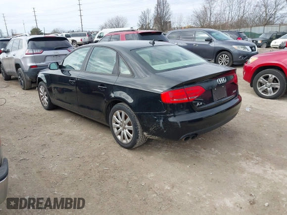 2012 Audi A4 2.0T Premium with VIN WAUAFAFL1CA115616, listed as a IAAI auction lot 41751186 with 186,357 mi miles. Bid and sale history available at carsss.com. Image 3.