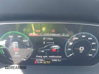 2021 Audi e-tron Premium Plus with VIN WA1LAAGE1MB015242, listed as a IAAI auction lot 41596316 with 32,768 mi miles and . Bid and sale history available at DreamBid. Image 18.