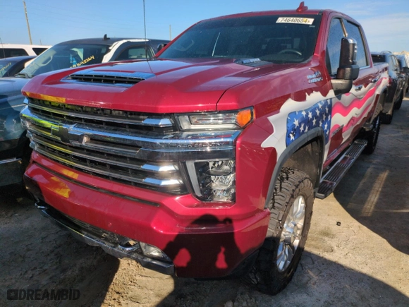 2020 Chevrolet Silverado 3500HD High Country with VIN 1GC4YVEY9LF307688, listed as a Copart auction lot 74640654 with 68,243 mi miles and Non Repairable. Bid and sale history available at carsss.com. Image 1.