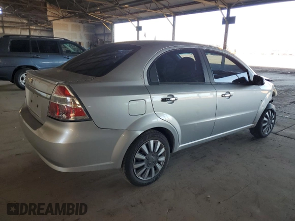 2009 Chevrolet Aveo 2LT with VIN KL1TG56E29B607616, listed as a Copart auction lot 62552825 with 118,947 mi miles and Salvage title. Bid and sale history available at DreamBid. Image 3.