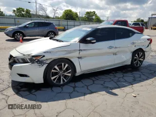 2016 Nissan Maxima S with VIN 1N4AA6AP4GC438759, listed as a Copart auction lot 64180275 with 137,663 mi miles and Salvage title. Bid and sale history available at DreamBid. Image 1.