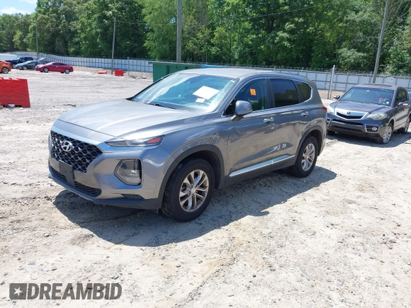 2019 Hyundai Santa Fe SE with VIN 5NMS23AD3KH083786, listed as a IAAI auction lot 42196828 with Not Provided miles and . Bid and sale history available at DreamBid. Image 2.