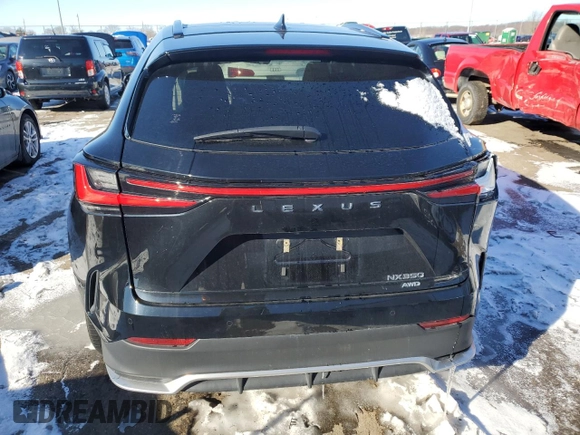 2022 Lexus NX with VIN JTJKGCEZ7N2001460, listed as a Copart auction lot 89335195 with 37,502 mi miles and Salvage Title. Bid and sale history available at carsss.com. Image 6.