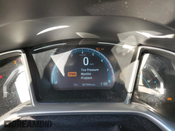 2019 Honda Civic Sedan EX with VIN JHMFC1F39KX009894, listed as a Copart auction lot 47607305 with 67,444 mi miles and Salvage Title. Bid and sale history available at carsss.com. Image 9.