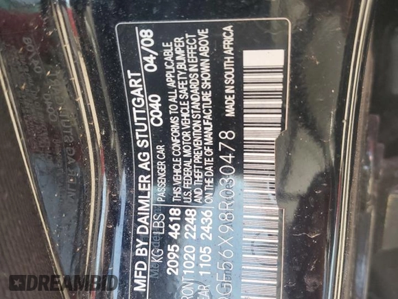 2008 Mercedes-Benz C 350 Sport with VIN WDDGF56X98R030478, listed as a Copart auction lot 48744965 with 181,423 mi miles and Salvage Title. Bid and sale history available at DreamBid. Image 13.