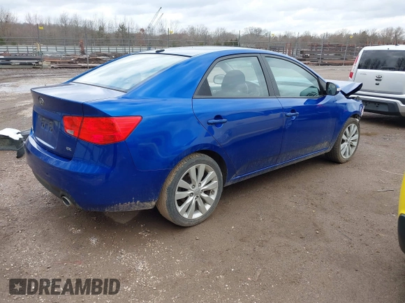 2010 Kia Forte SX with VIN KNAFW4A3XA5250341, listed as a IAAI auction lot 41698461 with 124,334 mi miles. Bid and sale history available at carsss.com. Image 4.