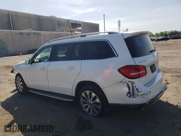 2018 Mercedes-Benz GLS 450 with VIN 4JGDF6EEXJB016036, listed as a Copart auction lot 51170474 with 98,376 mi miles and . Bid and sale history available at DreamBid. Image 2.