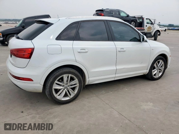 2018 Audi Q3 Premium with VIN WA1BCCFSXJR002727, listed as a Copart auction lot 56356255 with 45,092 mi miles and Salvage title. Bid and sale history available at DreamBid. Image 3.