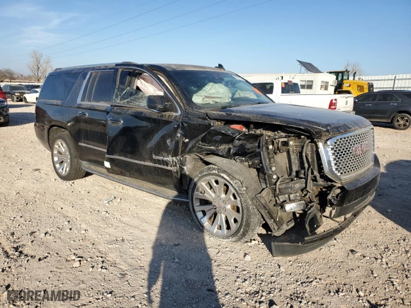 2016 GMC Yukon XL Denali with VIN 1GKS1HKJXGR443700, listed as a Copart auction lot 85327284 with 115,015 mi miles and Salvage Title. Bid and sale history available at carsss.com. Image 4.