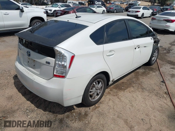 2011 Toyota Prius I with VIN JTDKN3DUXB5355059, listed as a IAAI auction lot 41896288 with 139,068 mi miles. Bid and sale history available at carsss.com. Image 4.