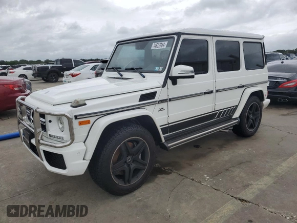 2017 Mercedes-Benz G-Class AMG G 63 with VIN WDCYC7DF4HX275157, listed as a Copart auction lot 74627084 with 0 mi miles and Salvage Title. Bid and sale history available at carsss.com. Image 1.