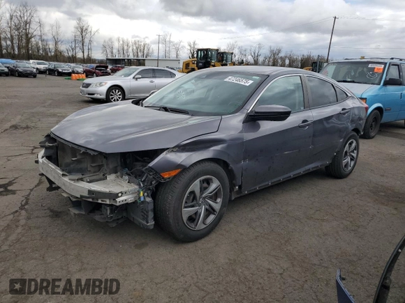 2019 Honda Civic LX with VIN 2HGFC2F69KH566604, listed as a Copart auction lot 47246575 with 127,755 mi miles and Salvage Title. Bid and sale history available at DreamBid. Image 1.