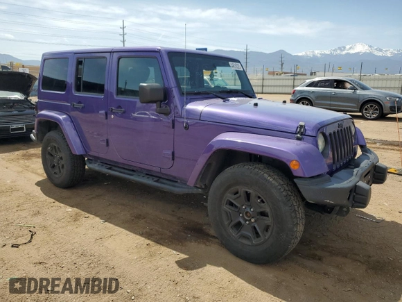 2016 Jeep Wrangler Unlimited 75th Anniversary with VIN 1C4BJWEG1GL228659, listed as a Copart auction lot 44616325 with 125,365 mi miles and Salvage title. Bid and sale history available at DreamBid. Image 4.