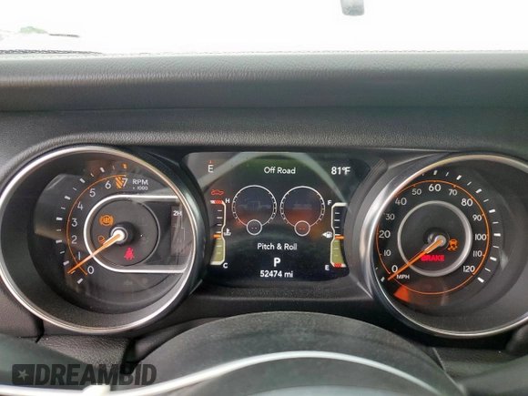 2022 Jeep Gladiator High Altitude with VIN 1C6HJTFGXNL163998, listed as a Copart auction lot 56490755 with 52,474 mi miles and Salvage title. Bid and sale history available at DreamBid. Image 9.