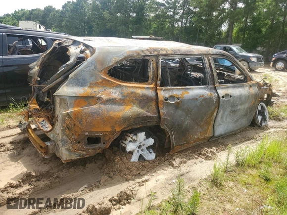 2020 Toyota Highlander LE with VIN 5TDZZRAH6LS018347, listed as a Copart auction lot 56319075 with Not provided miles and Salvage title. Bid and sale history available at DreamBid. Image 3.