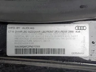 2015 Audi A7 3.0 Premium Plus with VIN WAUWGAFC2FN010308, listed as a Copart auction lot 40961294 with 102,997 mi miles and Salvage Title. Bid and sale history available at carsss.com. Image 14.