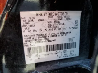 2010 Ford Super Duty F-250 SRW XL with VIN 1FTSW2B50AEB33955, listed as a Copart auction lot 75048864 with 252,596 mi miles and Salvage Title. Bid and sale history available at carsss.com. Image 13.