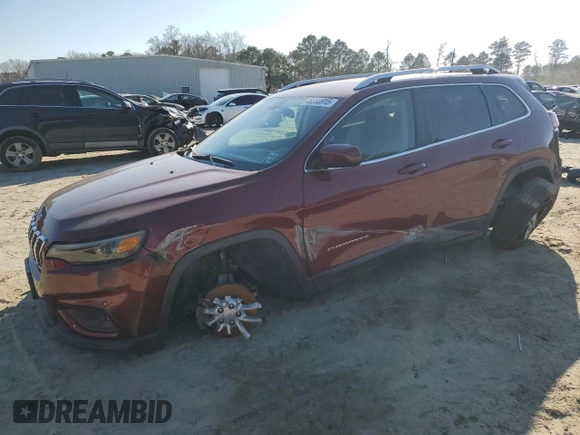2019 Jeep Cherokee Latitude with VIN 1C4PJMCX3KD228341, listed as a Copart auction lot 46233915 with 87,801 mi miles and Salvage Title. Bid and sale history available at carsss.com. Image 1.