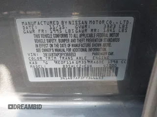 2015 Nissan Sentra SR with VIN 3N1AB7AP3FY366653, listed as a IAAI auction lot 41944214 with 98,521 mi miles and . Bid and sale history available at DreamBid. Image 9.