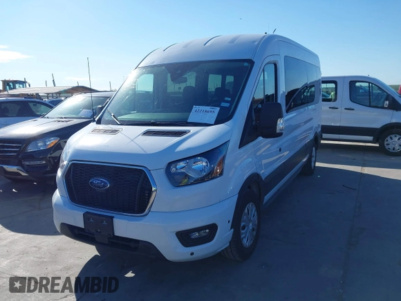 2024 Ford Transit Passenger XL with VIN 1FBAX2C82RKA51776, listed as a IAAI auction lot 42218695 with 23,221 mi miles and . Bid and sale history available at DreamBid. Image 18.