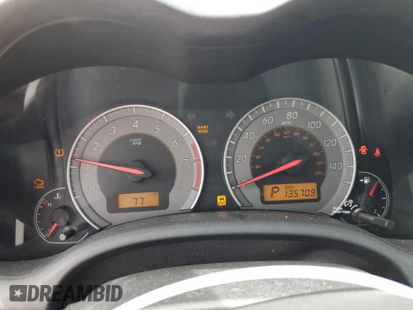 2010 Toyota Corolla with VIN 1NXBU4EE8AZ315773, listed as a Copart auction lot 48325105 with 135,709 mi miles and Salvage Title. Bid and sale history available at carsss.com. Image 9.