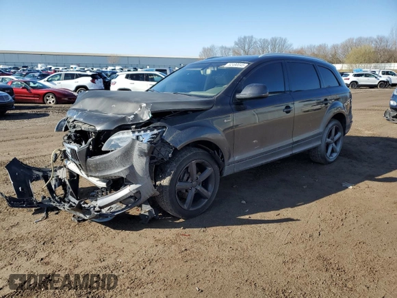 2013 Audi Q7 3.0T S line Prestige with VIN WA1DGAFEXDD004510, listed as a Copart auction lot 52490045 with 192,300 mi miles and Clean Title. Bid and sale history available at carsss.com. Image 1.