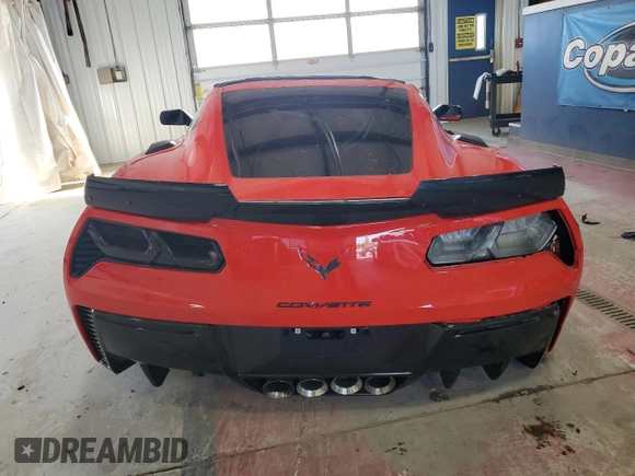 2016 Chevrolet Corvette Z06 1LZ with VIN 1G1YP2D67G5611240, listed as a Copart auction lot 68030904 with 0 mi miles and Salvage Title. Bid and sale history available at carsss.com. Image 6.