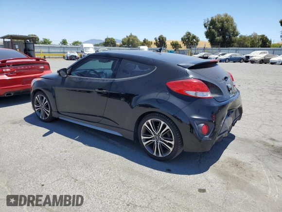 2016 Hyundai Veloster Turbo with VIN KMHTC6AE8GU281075, listed as a Copart auction lot 61605505 with 125,904 mi miles and Salvage title. Bid and sale history available at DreamBid. Image 2.