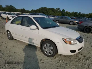 2008 Kia Spectra EX with VIN KNAFE121585527082, listed as a Copart auction lot 69188664 with 201,871 mi miles and Salvage Title. Bid and sale history available at carsss.com. Image 4.