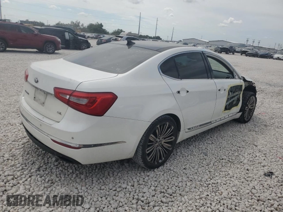 2015 Kia Cadenza Premium with VIN KNALN4D7XF5168752, listed as a Copart auction lot 72571304 with 126,667 mi miles and Salvage Title. Bid and sale history available at carsss.com. Image 3.
