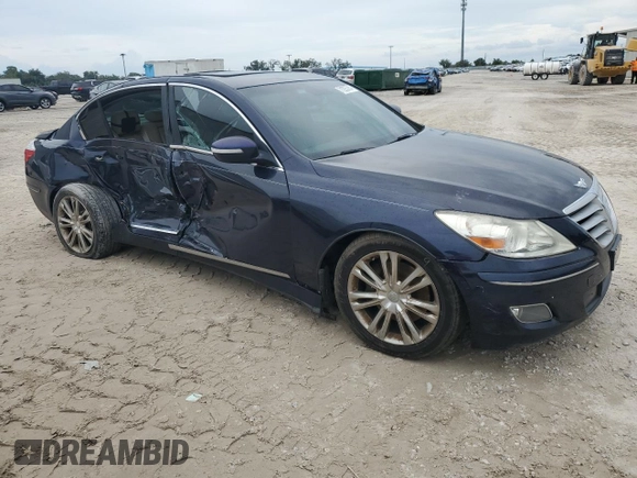 2011 Hyundai Genesis with VIN KMHGC4DF5BU124185, listed as a Copart auction lot 71225784 with 127,638 mi miles and Salvage Title. Bid and sale history available at carsss.com. Image 4.
