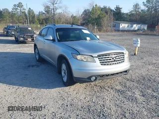 2004 Infiniti FX35 with VIN JNRAS08W74X211667, listed as a IAAI auction lot 41506207 with 251,802 mi miles. Bid and sale history available at carsss.com. Image 1.