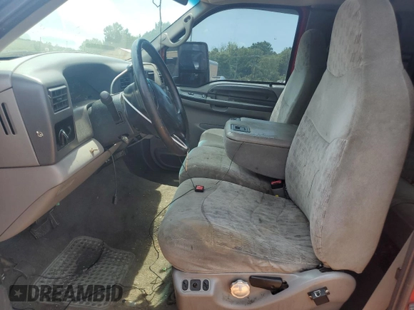 1999 Ford F-250 XL with VIN 1FTNX21L6XEB55705, listed as a Copart auction lot 55469505 with 234,416 mi miles and Salvage title. Bid and sale history available at DreamBid. Image 7.