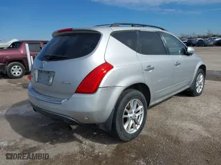 2006 Nissan Murano SL with VIN JN8AZ08W46W504676, listed as a IAAI auction lot 41620169 with 177,434 mi miles. Bid and sale history available at carsss.com. Image 4.
