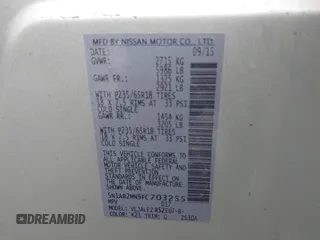 2015 Nissan Pathfinder SV z VIN 5N1AR2MN9FC703255, wystawiony jako IAAI lot #41060972 z przebiegiem 116 226 mil mil oraz . Historia ofert i sprzedaży dostępna na DreamBid. Obrazek 9.