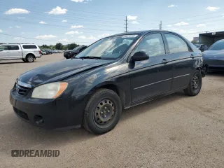 2006 Kia Spectra EX with VIN KNAFE121065348140, listed as a Copart auction lot 70874144 with 181,710 mi miles and Salvage Title. Bid and sale history available at carsss.com. Image 1.